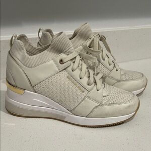 Michael Kors Women's Beige and Gold Sneakers